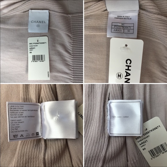 Chanel Cardigan Zip-up Hoodie Sweatshirt Size 50 New Vintage Authentic - Picture 9 of 13